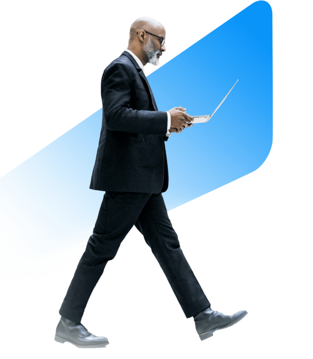 Orion Advisor walking on laptop